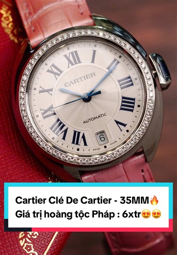 Không phải Ballon Bleu. Không phải Santos. Nhưng với nhiều người chơi Cartier lâu năm, Clé De Cartier lại là một trong những thiết kế thanh lịch và khác biệt nhất mà Cartier từng tạo ra. Clip lần này SGWatchVN review chi tiết chiếc: 👑 Cartier Clé De Cartier W4CL0006 💰 Giá giao lưu: 68.000.000đ 📏 Size: 35mm Thông tin kỹ thuật: ✨ Vỏ thép không gỉ cao cấp ✨ Bezel đính kim cương Factory Set từ Cartier ✨ Mặt số bạc Guilloché trung tâm ✨ Cọc số La Mã xanh đặc trưng Cartier ✨ Bộ kim thép nung xanh (
