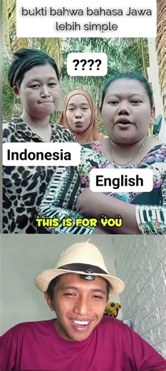 ternyata bahasa jawa mudah banget #bahasajawa #lucu #reaction #shorts