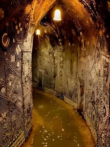 Dive into the captivating mystery below the surface: the Shell Grotto in Margate, Kent. This stunning underground spectacle, embellished with millions of shells, boasts a history that remains largely shrouded in secrecy since its discovery in 1835. With an astonishing arrangement of 4.6 million shells intricately crafted into beautiful mosaics that adorn its walls and ceilings, every design holds a story filled with symbols and patterns that continue to baffle and mesmerize.What adds to the allu