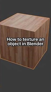 How to texture AND UNWRAP an object in Blender!