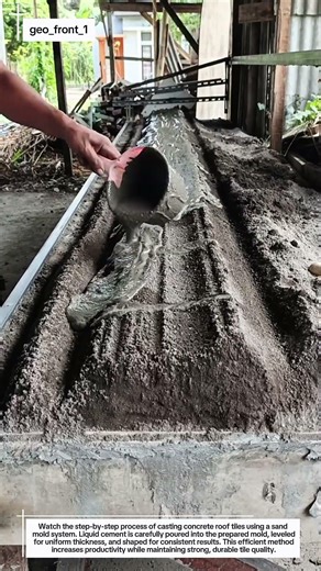 Precision Concrete Roof Tile Casting Process | Fast & Efficient Handmade Production