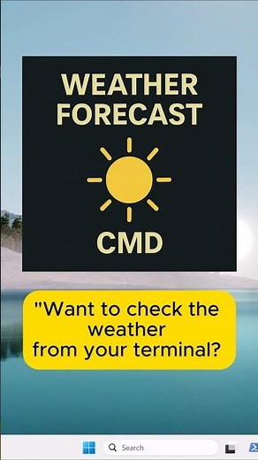 Check the Weather in CMD / Forecast via Command Line
