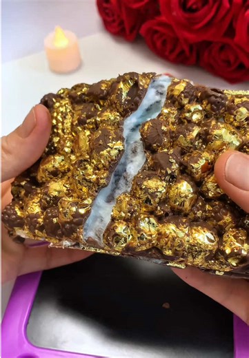 Gold in Dubai Chocolate 🍫💥 part 2 ASMR #chocolate #asmrsounds #schocolade #asmr #europe