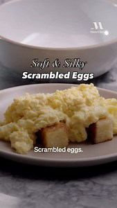 This is your sign to move the eggs off the heat before they overcook. 💡: @chefthomaskeller - Cooking Techniques | MasterClass