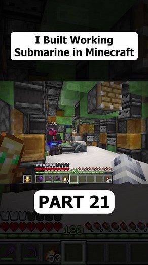 WORKING SUBMARINE IN MINECRAFT #minecraft #carvs