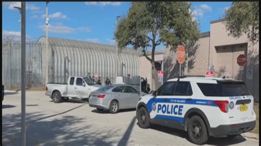 Shooting takes place outside the Orange County Jail, as WFTV crew takes cover