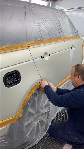 How to mask a car for paint properly?🧐 #carpainting #autorepair #maskingtype #autorefinish