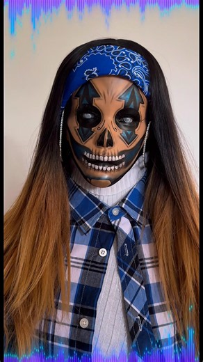 Skullface Chola Style Makeup #makeup #shortvideo #makeupartist