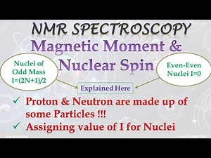 Nuclear Spin || Magnetic Moment || NMR Spectroscopy || M.Sc./B.Sc./JAM/NET/GATE Chemistry