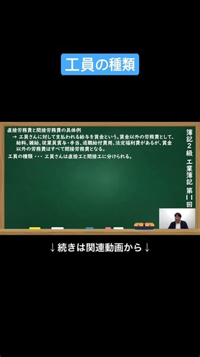 【公式切り抜き】工員の種類 #簿記2級 #工業簿記 #原価計算 #簿記の教室メイプル #みなみせんせい #ビジネス会計 #公認会計士 #連結会計 #企業会計原則 #日商簿記 #決算処理 #簿記学習