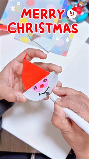 Paper Santa Claus ❤️#papercraft #christmascrafts #papersanta