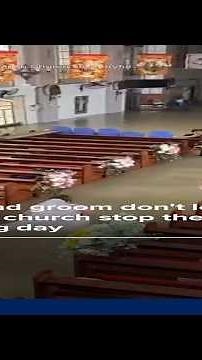 Bride and groom don't let flooded church stop their wedding day