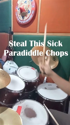 PARADIDDLE CHOPS THAT GO CRAZY 🥁 #drums #drumming #chops