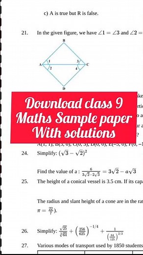 Class 9 Maths 🔥 10 Sample Papers with Solutions | Exam Ready 📚
