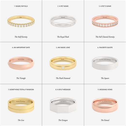 Wedding ring engraving fonts | Beachweddingtips.com