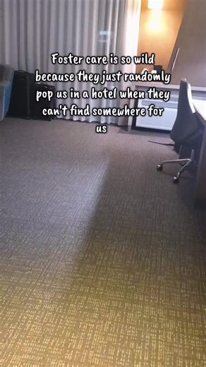 picked up from school and brought straight here 🤣🤣 our case manager is staying with us I think. me and my brother can't share a bed but he gets that weird pullout couch thing and I get the bed and our worker is in a weird attached room thing. but we have to leave the door open and he's putting some thing on the door so he knows if we leave 💀💀 lowk giving prison but that's fine lol snacks for dinner is my vibe anyway #foster #fostercare #kids #momtok #christian