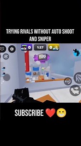 playing rivals without auto shoot and sniper #robloxrivals