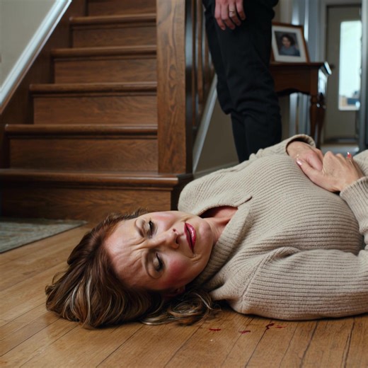 “Mom fell down the stairs!” — my son shouted at the doctors. He had no idea I’d quietly turned on the recorder in my pocket two minutes before everything happened… and that audio is what held on to the truth. I remember the sound first. Wood against bone, the thud of my shoulder on the steps, the strange pause in my own mind where everything turned white and far away. Then the kitchen light above me, blurred, and my son’s voice slicing through the house like he was directing a scene he’d rehears