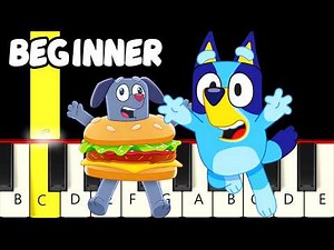 10 Famous Bluey Songs – Slow & Easy Piano Tutorial (Melody Only) – Beginner