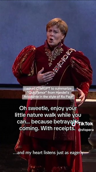 Mezzo soprano Susan Graham singing “Qui d’amor” from Handel’s Ariodante. #handel #baroque #mezzo #mezzosoprano #sfopera #opera #classicalmusic