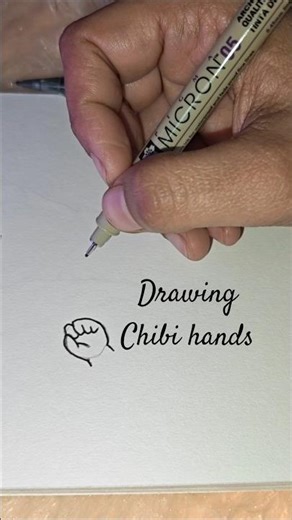 Kawaii Chibi Hands Drawing in 30 Seconds 🩷 #artshorts #drawing
