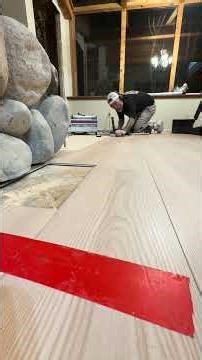 Using roto hammer and tapping block! To slide in plank!#diy#lvp#tip #trick #money