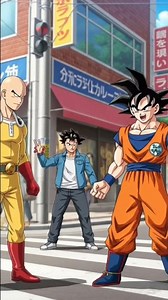 saitama Rock paper scissor Goku