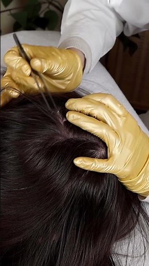 ASMR School Nurse LICE Check on Scalp and Neck | Lice Removal with a Comb and Tweezers #asmr #shorts