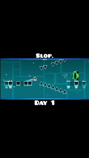 Day 1 making my own level,maybe. #geometrydash #gd #geometrydashshowcase #gameplay