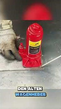 Old car jacks are converted into an automatic lifting device.