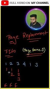 FIFO page Replacement in 1 minute | easy trick & explanation| #endsemesterexamination #spos #os