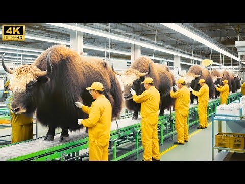 Inside the Modern Yak Wool Factory | From Raw Fiber to Luxury Winter Wear (Full Process)