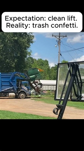 When the garbage truck fails you #garbagetruck #fail #relatable