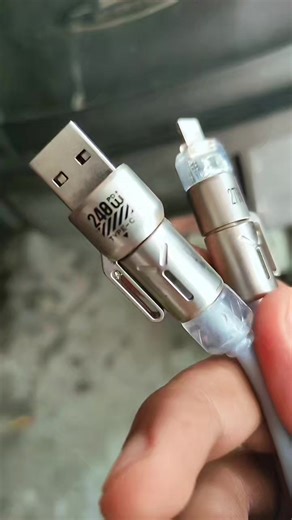 Fast Charging 4-in-1 Spring Cable for Android & Mac