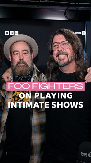 @foofighters on the difference between playing intimate venue gigs and huge stadium shows 🖤 listen to their full chat with @danielpcarter on the radio 1 rock show on @bbcsounds ✨ | BBC Radio 1