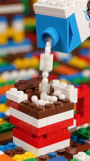 LEGO pouring in a cup