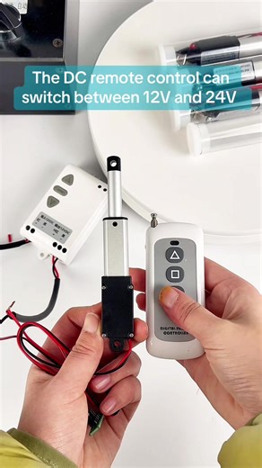 The DC remote control can switch between 12V and 24V #micro #electric #linearactuator #actuator #dcmotor #motor #linearactuatorfactory #cylinder #christmas