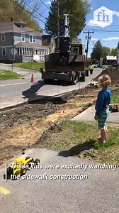 These kids will never forget this! #construction #constructionworker #kids #viralvideo | Family Handyman