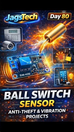 Day 80 of Daily Dose of Electronics ⚡ball switch (tilt) sensor module #ballswitch #vibration #sensor