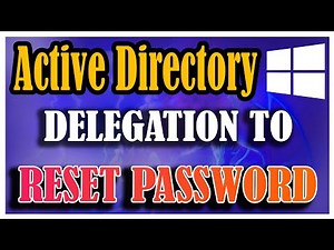Active directory delegation to reset password in domain