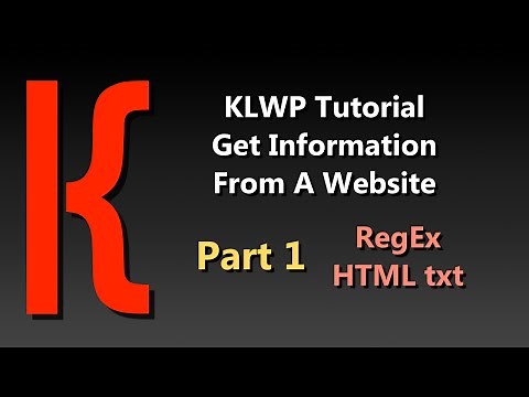 KLWP Tutorial - Get Info From Any Website - Part 1 HTML txt