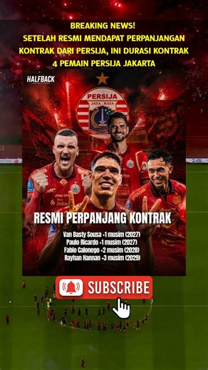 Durasi Kontrak Baru Pemain Persija Jakarta #persija #jakmania