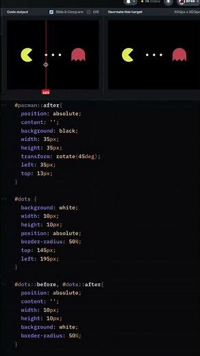🎮 She created Pac-Man art with HTML and CSS! (CSS Battle #119)