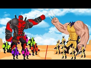 Evolution of Wolverine vs Evolution of Color Team Deadpool: Who Is The King Of Super Heroes?