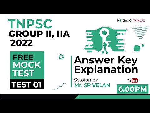 TNPSC Group 2 & 2 A 2022 - Veranda Race Mock Test Series - 01 - Answer Key Explanation - TNPSC