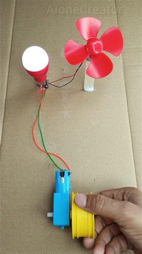 I Turned a Hand Generator Into LED Bulb and DC Fan | #tech #generator #innovation