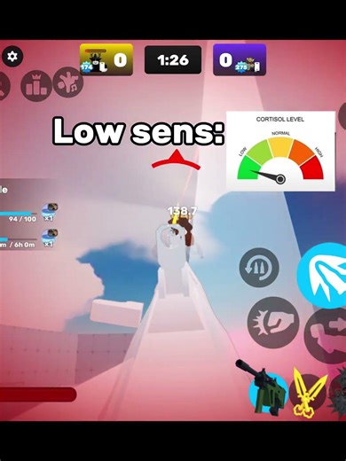 Low sens vs high sens in rivals 🔥 #robloxrivals