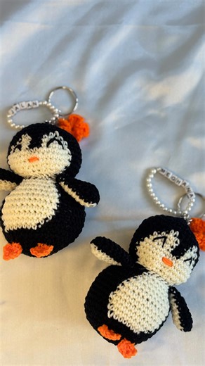 SnugsyYarn| Handmade Crochet 🧶 on Instagram: "Warning: High risk of obsession. ⚠️🐧 These handmade penguin keychains are officially the cutest addition to your keys. You definitely need one! ✨ Handmade gifts, crochet keychain, amigurumi penguin, aesthetic accessories, small business finds, cute gift ideas, winter essentials #SnugsyYarn #CrochetKeychains #AmigurumiLove #HandmadeIndia #CuteAesthetic"