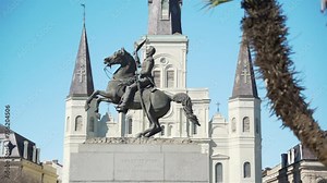 Andrew Jackson statue in New Orleans historic Jackson Square