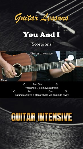 13K views · 179 reactions | You And I - Scorpions - Easy guitar tutorials Martin Guitar #youandi #scorpions #guitarintensive #martinguitar #acousticguitar #acousticcover #acoustic #tutorialgitarmudah #tutorialgitar #easychords | Guitar Intensive | Facebook